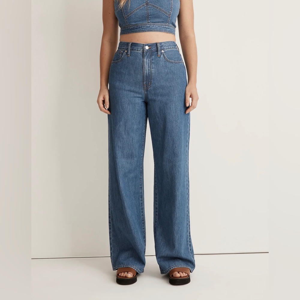 Women’s Madewell Super Wide-Leg Jeans, size 31 NEW